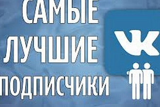Подкрутка 800 подписчиков высшего качества Вконтакте