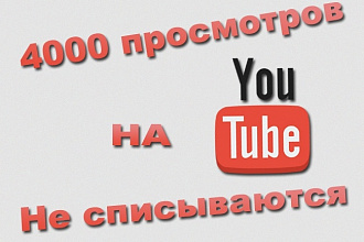 4000 просмотров на твой YouTube канал