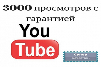 Добавлю 3000 уникальных просмотров в Youtube