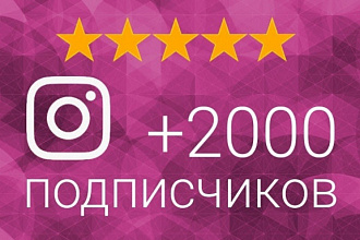 Привлечение 2000 подписчиков Instagram
