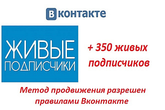 + 350 живых подписчиков в VK в вашу группу
