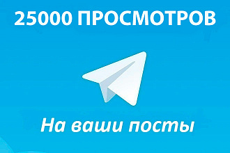 25000 просмотров поста в Telegram