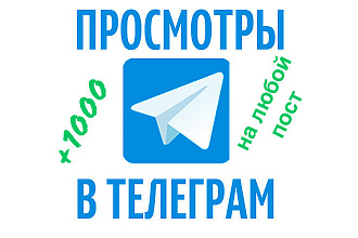 1000 просмотров в телеграмм
