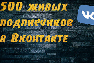 500 подписчиков в Вконтакте