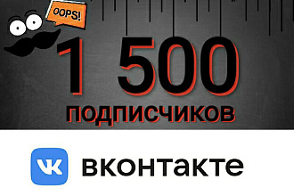 1500 живых подписчиков ВКонтакте. Быстро. Гарантия