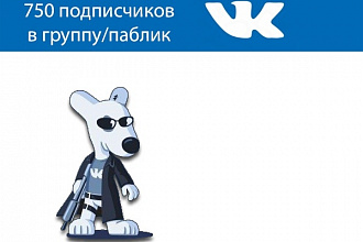 750 человек в вашу группу Вконтакте