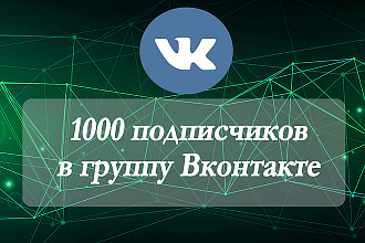 1000 подписчиков Вконтакте