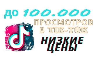 До 100.000 просмотров в Tik-Tok цены от 30 рублей