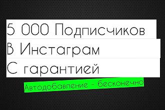5000 подписчиков в Инстаграм с пожизненной Гарантией
