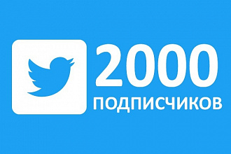 2000 подписчиков на Твиттер аккаунт