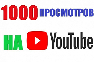 1000 реальных просмотров Youtube с гарантей