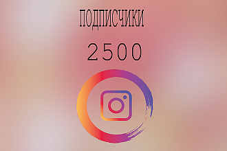 2500 подписчиков Instagram +бонус 500 лайков на публикации