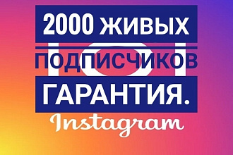 2000 ЖИВЫХ подписчиков