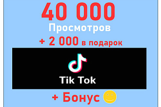40 000 просмотров видео в Вашем TikTok+супер бонус 2 000 просмотров