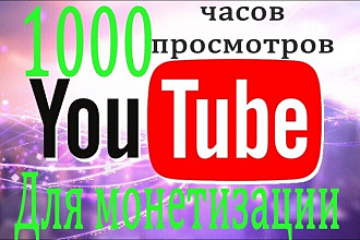 1000 ЧАСОВ Просмотров YouTube Для монетизации Вашего канала
