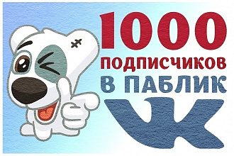 1000 подписчиков в группу Вконтакте вручную + Бонус