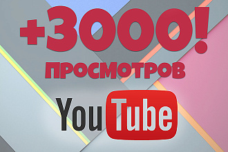 3000 просмотров YouTube