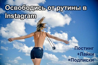 Месяц ведения аккаунта в Instagram постинг + лайки + подписки