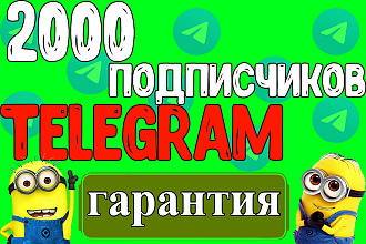 2000 подписчиков телеграм - Гарантия отписок