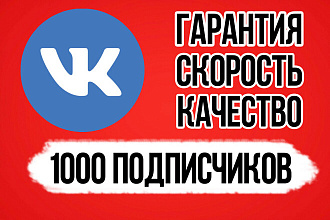 Привлеку 1000 подписчиков в группу ВКонтакте