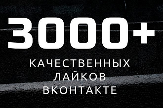 3000+ качественных лайков ВКонтакте
