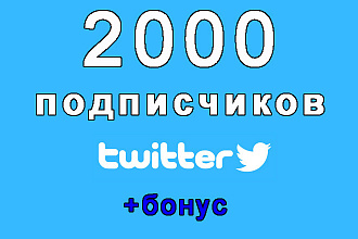 2000 читателей на Ваш аккаунт в Twitter+супер бонус