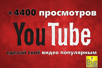 +4400 Просмотров в YouTube