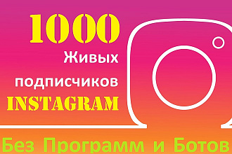 Живые подписчики Instagram 1000 Участников