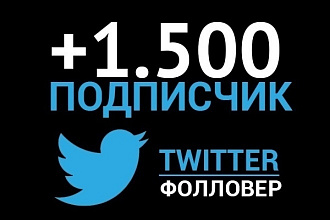 1500 реальных подписчиков в Twitter