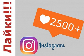 2500 + лайков на фото в Instagram