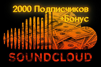 2000 подписчиков в Soundcloud + бонус. Продвижение