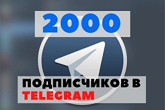 Добавлю 2000 подписчиков для вашего Telegram канала