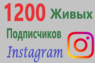 1200 Живых подписчиков на профиль в Instagram