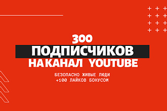 300 подписчиков на YouTube + 100 лайков