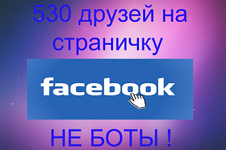 530 друзей на личную страницу Facebook