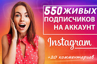 550 реальных подписчиков в инстограме реальные люди не боты