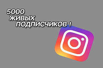 5000 подписчиков В instagram + бонус 1000 лайков