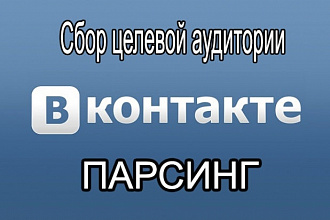 Парсинг ЦА из ВК для таргетированной рекламы в ВК