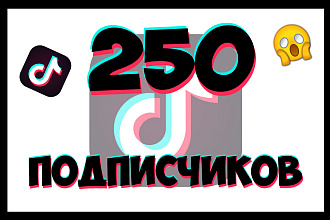 250 подписчиков на аккаунт TikTok