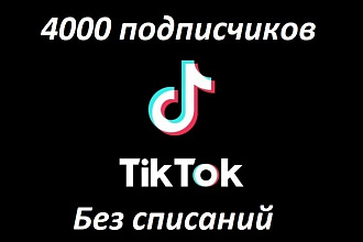 4000 подписчиков в ТИК ТОК без списаний