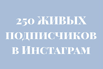 250 ЖИВЫХ подписчиков в Instagram