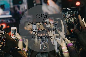 1000 качественных подписчиков Instagram