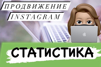 Продвижение instagram - статистика - 6000 просмотров - 1 услуга