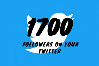 1700 подписчиков в ваш аккаунт Twitter