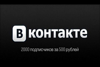 2000 подписчиков за 500 рублей