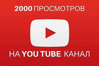 2000 просмотров на You Tube канал