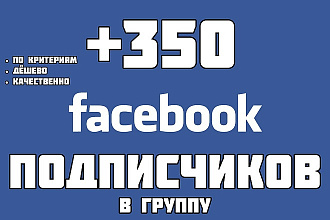 + 300 подписчиков в группу Facebook
