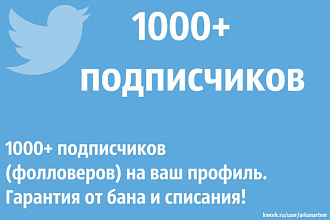 1000 подписчиков в Twitter