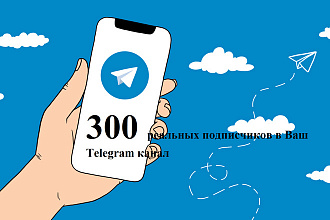 300 реальных живых подписчиков на Ваш Telegram канал