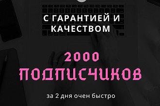 2000 подписчиков с гарантией качественно и быстро